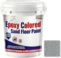 Epoxy Colored Sand Floor Paint, Epoxy Floor Paint for Concrete, High Gloss Marble Effect Coating, Waterproof Non-Slip Concrete Paints, Suitable for Indoor/Outdoor Use (Light Gray,128 oz/4 kg)