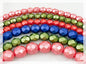 170 pcs Set of Czech Faceted Round Glass Beads, 6X Stranded Fire-Polished Beads by 15 cm - Pink - kit for Jewelry Making