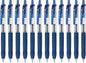 0.5mm Gel Pens Fine Point Smooth Writing Pens, 12PCS Blue Ink Pens, Retractable Leather-Like Blue Gel Pens, Business Gel Pen for Journaling, Writing, School, Office Use (Blue)