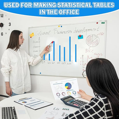 Magnetic Tape Roll Thin Strips, 0.39 Inch x 33 Feet Magnetic Board Dividers Whiteboard Graphic Decorative Tape Marking Line for Classroom Office Art Accessories(Blue)