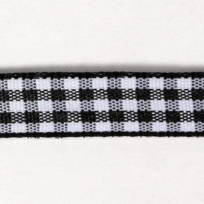 Buffalo Check Ribbon Black and White Gingham Ribbon 25 Yards for Crafts (3/8", Black)
