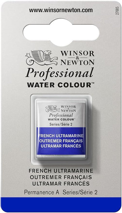 Winsor & Newton Professional Water Colour Paint, Half Pan, French Ultramarine