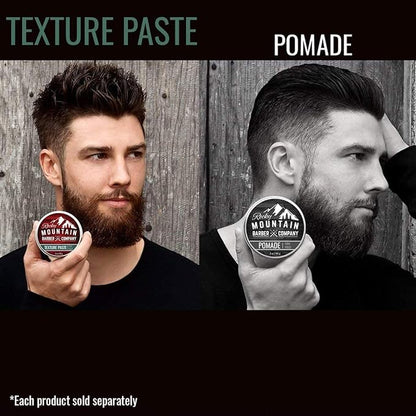 Rocky Mountain Barber Company Hair Paste for Men - Hair Styling Paste with Pliable Light-Firm Hold for All Hair Styles, Shine-Free Matte Finish - Easy to Wash Out, 2 oz
