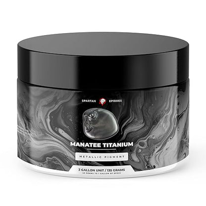 Spartan Epoxies Metallic Pigment Powder for Epoxy - 30 Unique Colors, 4oz for 1 Gallon and 12oz for 3 Gallons of Clear Epoxy, Made in the USA (Manatee, 12oz (135 Grams))