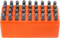 HARFINGTON 36pcs Metal Stamping Kit 5/32" (4mm) Steel Uppercase Letter and Number Punch Set (A-Z / 0-8 / "&" Symbol) Punch Press Tool with Case for Imprinting Metal Plastic Wood Leather