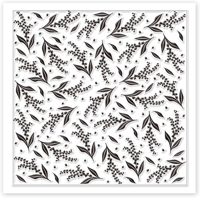 CHGCRAFT Lily of The Valley Polymer Clay Texture Sheets Flowers Silicone Texture Stamp Clay Texture Mat Modeling Pattern Pad Texture Sheets for Polymer Clay Jewelry and Clay Earrings Tools