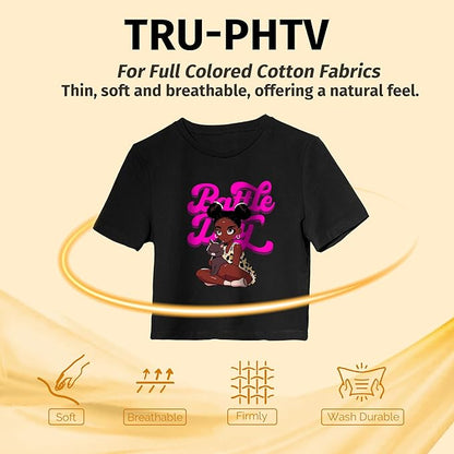 TransOurDream Tru-PHTV Printable Heat Transfer Vinyl for T Shirts (20 Sheets, 8.5x11) Full-Color Iron on Vinyl for Inkjet Printer Easy to Cut & Weed DIY Design