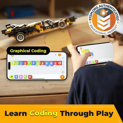 Robot R 4-in-1 Robot Building Kit, APP Remote Control STEM Coding Toys, Educational Gifts for Boys Girls Kids Ages 6-12, 4 Control Modes (300 Pieces)