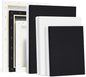 Black White Stretched Canvases for Painting Multi-Pack 3-Ea of11x14 8x10 5x7 Blank Painting Canvas 10OZ Gesso Fivefold Primed 100% Cotton Art Supplies for Acrylic Pouring Oil Paint Watercolor Tempera