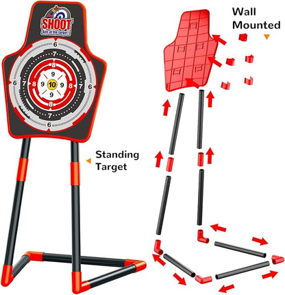 GMAOPHY 2 Pack Bow and Arrow Toy for 5 6 7 8 9 10 11 12 Year Old Boys, Birthday for Kids, Indoor Outdoor Sport Games Toys for Ages 4-8 8-12, LED Light Up Archery Set with 20 Toy Arrows (Red)