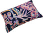 Emery Pincushion for Sewing, Quilting, Felting - Pin Cushion Filled with Abrasive Turkish Emery Sand - Handmade in USA - Pink Floral on Navy Blue Background (2"x3", Tropical Floral Burst)
