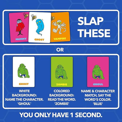 QUOKKA Family Games for Adults and Kids - Guess-in-Seconds Fun Slap Card Game for 2-6 Players - Hilarious Board Game for Family Night Ages 8+, Monster Challenges Halloween Party Edition