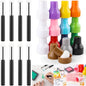 23PCS / Sets Ink Applicator with Storage Cases,Paper Pouncers for Direct Ink Application On Crafts Projects Easily,Inking Sponge for Stamp Ink Distressing, Blending Card Making Crafting Tools