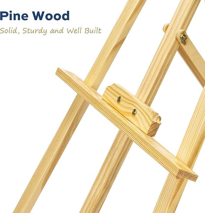 Wooden Easel Stand for Painting, 45" Adjustable Height Folding Art Easel for Canvas, Drawing, Wedding Signs & Posters, Ideal for Adults, Artists, Beginners, Students & Kids