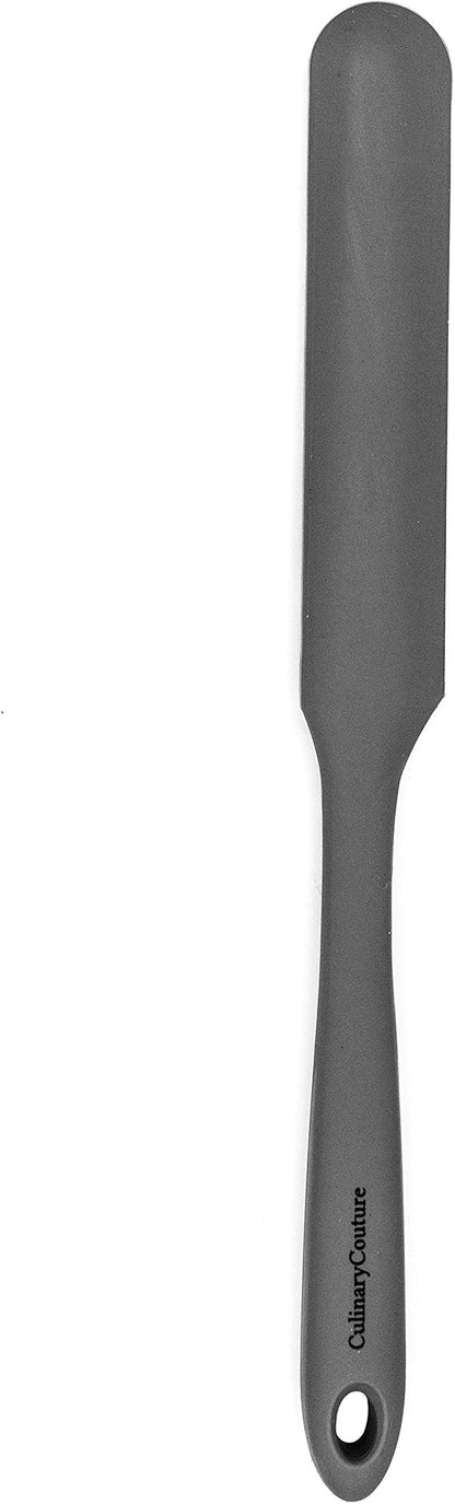 Culinary Couture 4-Piece Grey Baking Spatula Set - Rubber Spatulas Silicone Heat Resistant, BPA-Free - Spatula Set for Nonstick Cookware - Silicone Baking Utensils