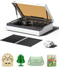 WECREAT Vista 10W Laser Engraver, 0.06 * 0.04mm Super Precision, 600mm/s Speed, with TopView Camera & Flip Laser, Compact Diode Laser Engraving Machine for Wood Cardboard Metal Jewelry Gifts Making
