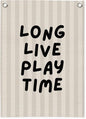 Toddler Boy Room Decor,Long Live Playtime Canvas Banner，Boy Nursery Decor Wall Hanging Banner Flag for Toddler Kids Room Nursery Playroom Bedroom 18x25 Inch