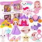 Erasers Set for Kids, Princess Castle Pencil Eraser Bulk for Kids, Take Apart Puzzle Erasers for Classroom Prizes, Game Reward, Egg Fillers, Back to School Gift for Boys and Girls Desk Pets