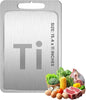 Titanium Cutting Board with Juice Groove-Pure Titanium Cutting Boards For Kitchen，Double-Sided Metal Chopping Board Titanware Cutting Mat for Cutting Meats, Fruits & Vegetables (15.4"L x 11"W)