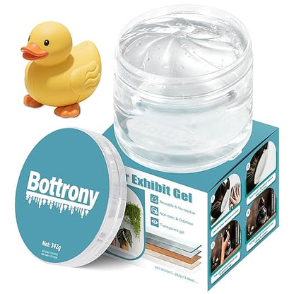 12.06 oz Exhibit Gel for Museum - Safe, Clear & Reusable Exhibit Gel for Antiques, Glass, Ceramic, Collectibles & Action Figures | Residue-Free, Removable | Protect Your Treasures