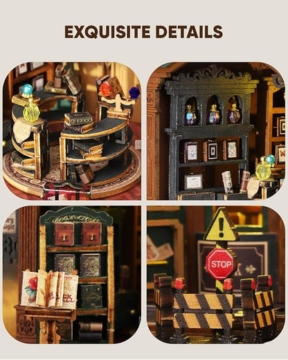 DIY Miniature House Kit, DIY Dollhouse Kit for Adults to Build, Mini Magic House Miniature kit, Model Building Craft Diorama Kit, Ideal Gifts for Birthday Halloween Christmas(Magic Book Shop)