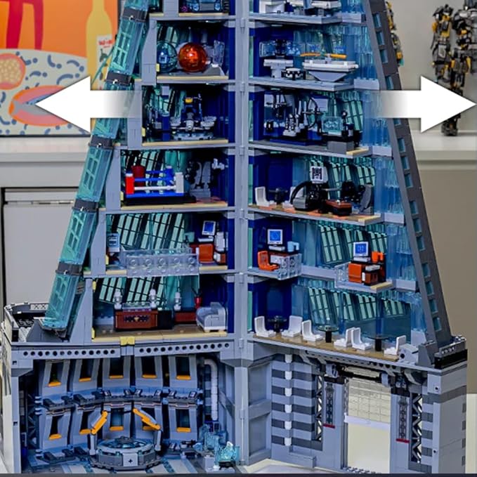 LED Light Kit for Compatible with Hero Tower Building Blocks Model,Movie Themed Scenes Building Sets,Ideas Present for Adult and Film Fans 5883 Pcs