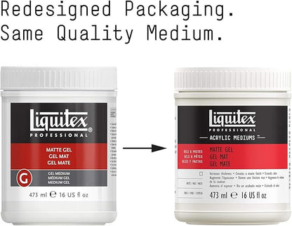 Liquitex Professional Matte Gel Medium, 473ml (16-oz)
