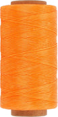 PATIKIL 284 Yard Flat Waxed Thread 150D 1mm Leather Sewing Cord for Repairing Shoes Bags Wallets Jewelry Making DIY Leather Craft, Fluorescent Orange