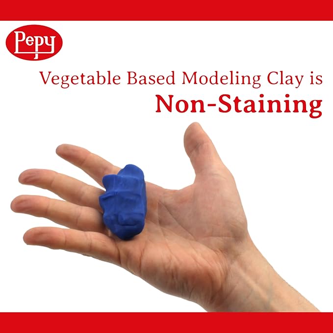 Pepy Plastilina Reusable and Non-Drying Modeling Clay; Set of 24 Bars, 1.4 Ounce Each, Perfect for Arts and Crafts Projects, Dark Green