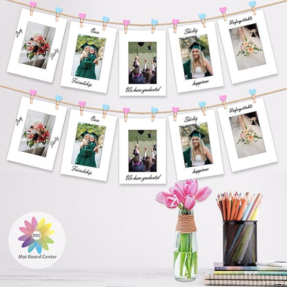 MBC Mat Board Center, 10 Pack 5x7 for 3.5x5 White Picture Mats Frame Mattes, Bevel Cut, Acid Free, 4-ply Thickness