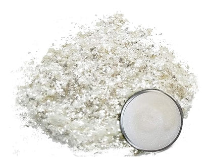 Eye Candy Premium Mica Powder Pigment “Glimmer White” (25g) Multipurpose DIY Arts and Crafts Additive | Woodworking, Bath Bombs, Resin, Epoxy, Soap, Nail Polish (Glimmer Ghost White, 25G)
