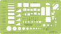 Pacific Arc, Architects & Builders Template, 1/4 in Scale, Drawing aid Stencil for Professional or School Work, Size 5.125 x 9.25 in.