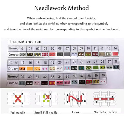 Findvoor Counted Cross Stitch Kits for Adults Full Range of Cross Stitching Embroidery Unprinted Pattern for Beginners, 11CT Needlepoint Kit Patterns Embroidery Kits-Moonlight Owl 18x18 inch