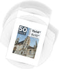 Mat Board Center, Pack of 50, 11x14 for 8x10 White Picture Mat Sets - Acid Free, 4-ply Thickness, Bevel Pre-Cut White Core - Includes Backing Boards and Clear Bags - for Pictures, Photos, Framing