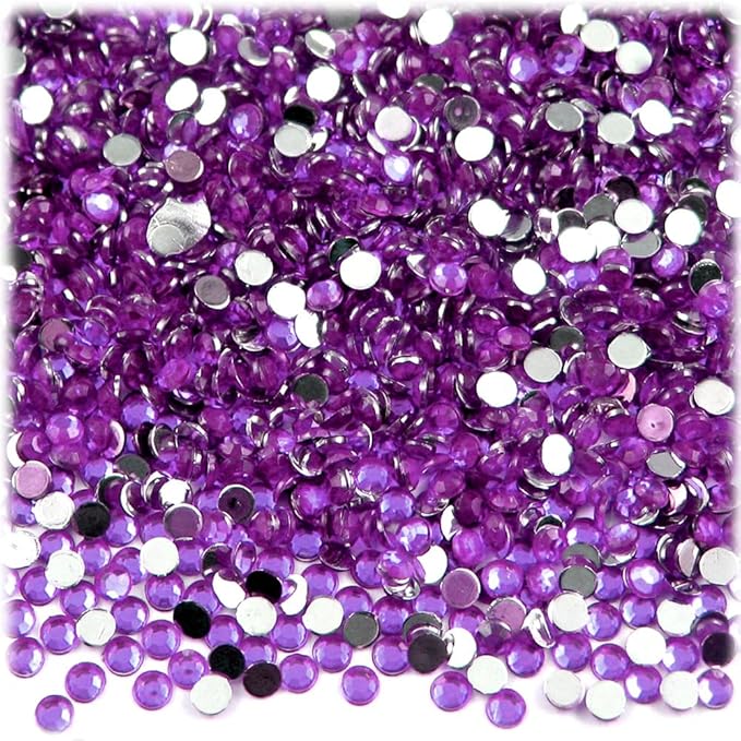 The Crafts Outlet 1,440pc Rhinestones Round 3mm (10ss) Flatback Ruby Red