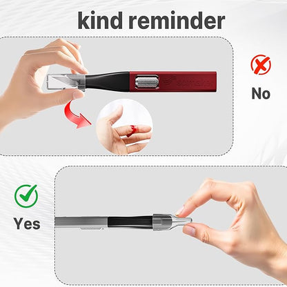 3 PCS Exacto Knife,Hidden Blade Design at The End,Comes with 5 Spare High Qualiry Carbon Steel Exacto Knife Blades. Craft Knife for Crafting, Arts,Modeling,Scrapbooking,Stencil,DIY Projects.Grey