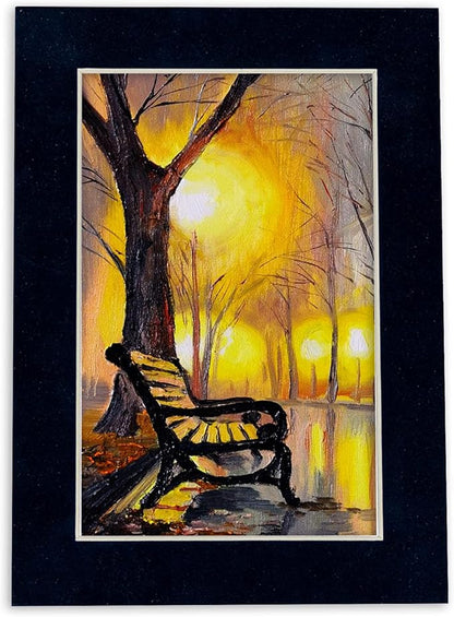 Poster Palooza 8x10 Mat Bevel Cut for 6x8 Photos - Acid Free Navy Suede Precut Matboard - For Pictures, Photos, Framing - 4-ply Thickness