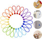 7Colors-21Pack Reusable Silicone Twist Ties, 7.48'' Magnetic Cable Ties with Strong Magnet for Organizing Cables, Hanging Stuff, USB Cords,Fridge Magnets, Used in Many Ways or Just for Fun
