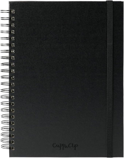 CuppaClip Sketch Book Hardcover Drawing Pad 300GSM Acid-Free Paper Spiral Bound Sketchbook 50 Sheets/100 Pages Art Supplies (Spiral Binding, 8.3x11.8in)