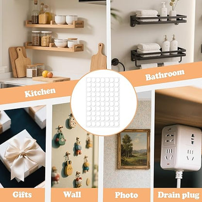 420 PCS(0.78") Double Sided Sticky Dots Removable Strong Adhesive Tack Heavy Duty Sticky Pads Putty No Traces Clear Sticky Tack for Picture, Poster, Art Craft, Decoration, Party Office Supplies