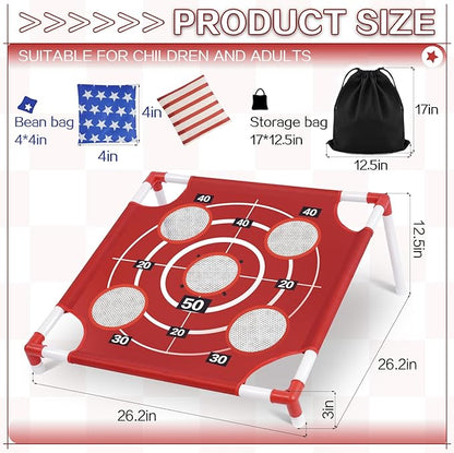 Outdoor Games Bean Bag Toss Games for Kids and Adults, Yard Lawn Games with Carry Bag, Great for Backyard, Camping, Beach