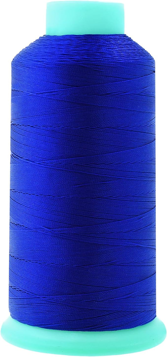 Mandala Crafts Bonded Nylon Thread Royal Blue Heavy Duty Sewing Threads - 1100 YDs Size 92 280D T90 Tex 90 Thread for Leather Jeans Weaving Outdoor Marine Upholstery Threads