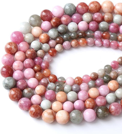 36pcs 10mm Natural Alashan Rainbow Agate Stone Beads for Jewelry Making DIY Bracelet Necklace Accessories 15" Energy Healing Power Stone Beads (10mm, Alashan Rainbow Agate)