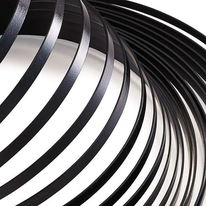 Fashewelry 32.8Ft 5mm Aluminum Flat Wire Black Bendable Metal Craft Wire Strip for Bezel Sculpting Armature Jewelry Making Gem Metal Wrap