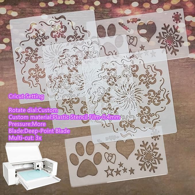 BANLTRE 5 Pack 24" x 24" 10mil/0.25mm Thick Clear Blank Stencil Sheet for Cutting,Craft Plastic Sheets (24" x 24" / 10mil)