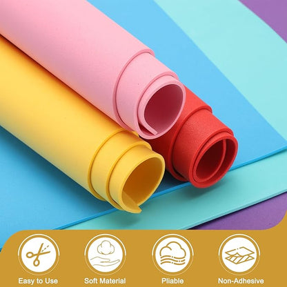 uxcell 10 Pcs Pink EVA A4 Foam Sheets Crafts, 12 x 8 Inch Foam Paper for DIY Crafts Project Classroom Scrapbook Art Cards Home Office Decoration (2mm Thick)