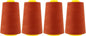 Mandala Crafts 4 Pack of Serger Threads Cones Spools - 40S/2 24000 Yards Polyester Terracotta Threads for Sergers Machine and Overlock Quilting Sewing Machine