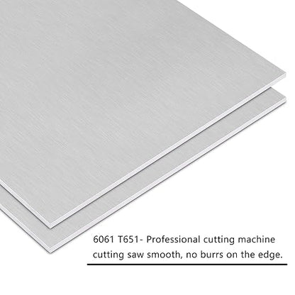 Welding Kit - 4Pack 6061 T651 Aluminum Sheet Metal 4" X 8" X 1/8 Inch Flat Plain Aluminum Plate Weld Practice kit for MIG, TIG, Stick, Arc, Gas and Brazing, Welding Practice kit for Beginners