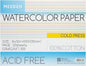 MEEDEN Watercolor Paper Block - 100% Cotton Watercolor Paper Pad of 20 Sheets, 140lb/300gsm, Acid-Free Art Paper for Watercolor, Gouache, Ink and More, 16" x 12" Cold Press