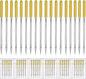 HONEYSEW 30 Pieces Sewing Machine Needles HAX1 130/705H Universal Regular Point Flat Shank Sewing Needle Compatible with Singer, Brother,Janome,Pfaff and Other Brand (Yellow Size 18-30PCS)